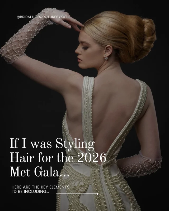 If I was styling hair for the 2026 Met Gala…

With the dress code “Fashion Is Art” and the Costume Institute’s exhibition titled “Costume Art,” hair has the opportunity to become more than beauty or glam, it becomes part of the COMPLETE VISION.

Using my own work as inspiration, these are the 4 hair design elements I’m manifesting for the first Monday in May:

Avant-garde & sculptural upstyles
Headpieces & hair hardware
Ethereal texture & braiding
Bobs & Bangs 

Hair is such a major part about telling a story, especially for such a high fashion event like this. I’m so excited to see the best talent in our industry showcase their eye catching designs on the red carpet this first Monday in May 💥

Hair by #bridalhaircouturebykatie 

#MetGala2026 #FashionIsArt #CostumeArt #BridalHairCoutureByKatie EditorialHair AvantGardeHair HairArtist HairAsArt BridalHairToronto TorontoHairArtist