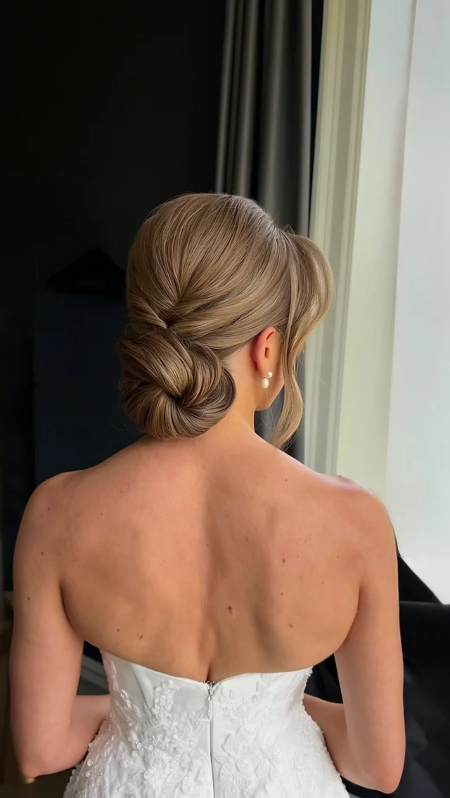 Forever timeless is a sculpted low bun with dreamy face-framing. 

It’s called a classic for a reason. It’s a bridal hairstyle that will never date, can be tailored to any hair type ( as you see me doing here ) and is cool, comfortable and long-lasting, despite appearing to be effortless.

Congratulations beautiful Jenna. It was an absolute joy working with you 🫶🏻🙏🏻🤍 @jennaavincent 

Hair #bridalhaircouturebykatie 
Makeup @makeup.by.adrienne